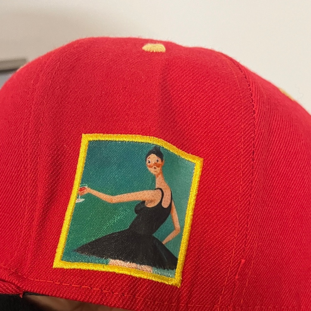 Kanye West My Beautiful Dark Twisted Fantasy Embroidered Fitted Hat 🧢 - Picture 4 of 8